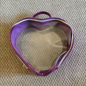 ‼️ Heart-Shaped Transparent Purple Bag ‼️